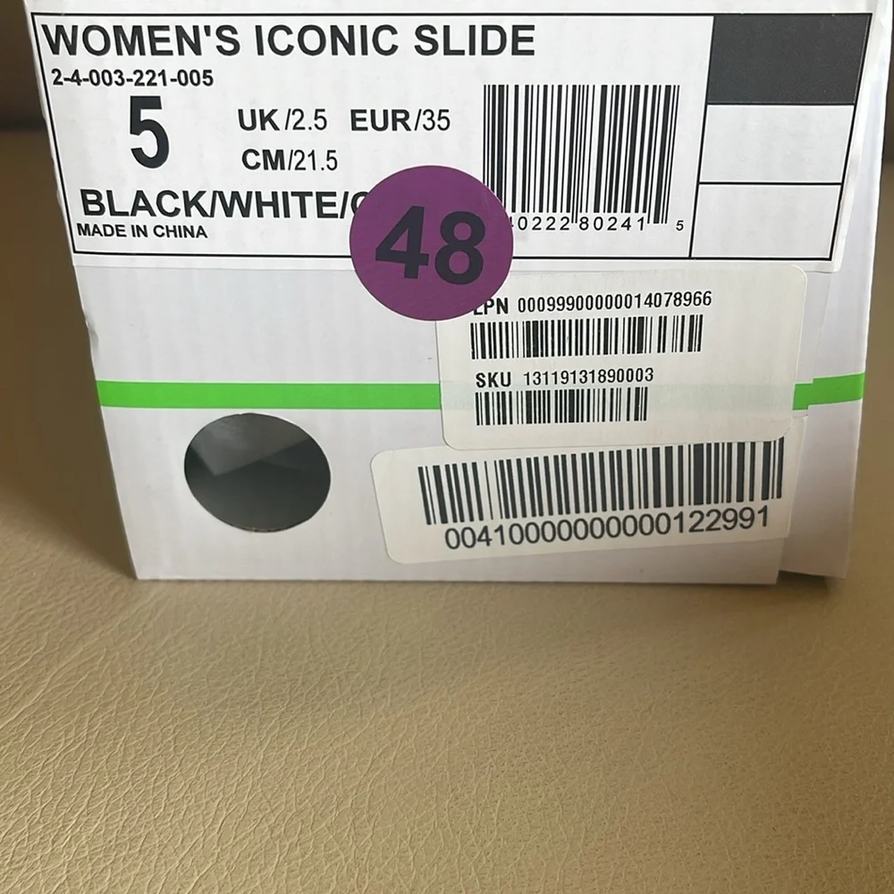 APL NWT NIB LIMITED EDITION $170 B&W DYED COW HAIR LEATHER FUR SLIDES WOMENS 5 - Picture 6 of 13